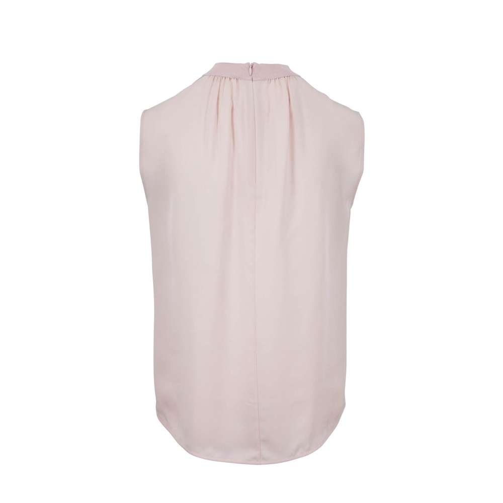 VINCE Rosa Seco Silk Rib Trim Shell - Picture 3 of 3